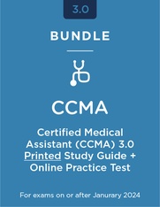 Stock photo representing Certified Clinical Medical Assistant (CCMA) Printed Study Guide 3.0 + Online Practice Test 3.0